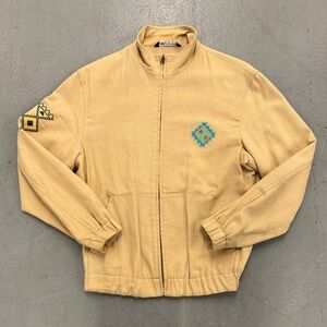 Zara Tan Jacket with Embroidered Accents